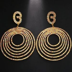 Hoop Sexy Rhinestone Earrings